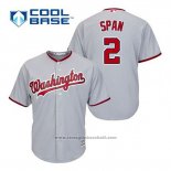 Maglia Baseball Uomo Washington Nationals Denard Span 2 Grigio Cool Base