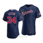 Maglia Baseball Uomo Washington Nationals Jon Lester Autentico Alternato Blu