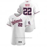 Maglia Baseball Uomo Washington Nationals Juan Soto Autentico 2020 Alternato Bianco