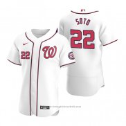 Maglia Baseball Uomo Washington Nationals Juan Soto Autentico Primera 2020 Bianco