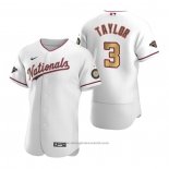 Maglia Baseball Uomo Washington Nationals Michael A. Taylor Gold-Trimmed Championship Autentico Bianco