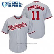 Maglia Baseball Uomo Washington Nationals Ryan Zimmerman 11 Grigio Cool Base