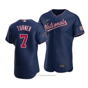 Maglia Baseball Uomo Washington Nationals Trea Turner Alternato Autentico Blu