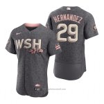 Maglia Baseball Uomo Washington Nationals Yadiel Hernandez 2022 City Connect Autentico Grigio