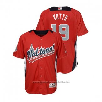 Maglia Baseball Bambino All Star Joey Votto 2018 Home Run Derby National League Rosso