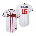 Maglia Baseball Bambino Atlanta Braves Sean Newcomb 2022 Gold Program Replica Bianco