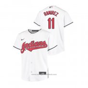 Maglia Baseball Bambino Cleveland Indians Jose Ramirez Replica Primera Bianco