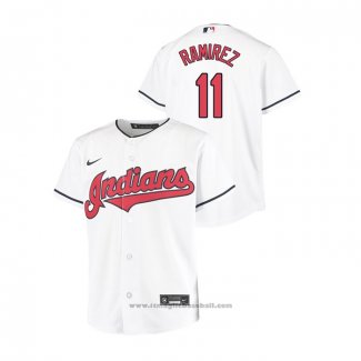 Maglia Baseball Bambino Cleveland Indians Jose Ramirez Replica Primera Bianco