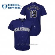 Maglia Baseball Bambino Colorado Rockies Charlie Blackmon Cool Base Alternato Viola