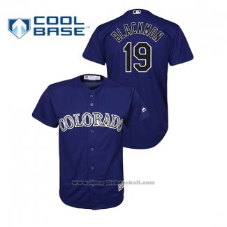 Maglia Baseball Bambino Colorado Rockies Charlie Blackmon Cool Base Alternato Viola