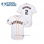 Maglia Baseball Bambino Houston Astros Alex Bregman 2019 World Series Bound Cool Base Bianco