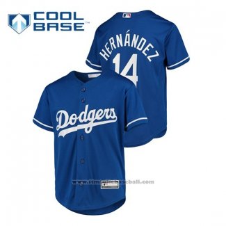Maglia Baseball Bambino Los Angeles Dodgers Enrique Hernandez Cool Base Alternato Replica Blu