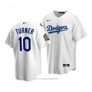 Maglia Baseball Bambino Los Angeles Dodgers Justin Turner 2020 Primera Replica Bianco