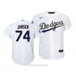 Maglia Baseball Bambino Los Angeles Dodgers Kenley Jansen 2021 Gold Program Replica Bianco