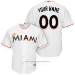 Maglia Baseball Bambino Miami Marlins Personalizzate Bianco