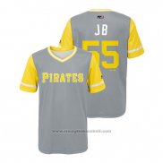 Maglia Baseball Bambino Pittsburgh Pirates Josh Bell 2018 LLWS Players Weekend Jb Grigio