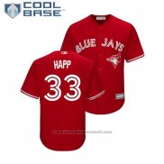 Maglia Baseball Bambino Toronto Blue Jays J.a. Happ Cool Base Replica Scarlet