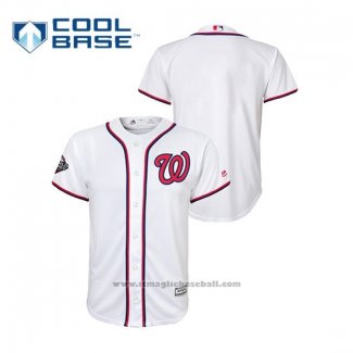 Maglia Baseball Bambino Washington Nationals 2019 World Series Bound Cool Base Bianco