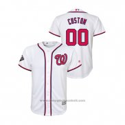 Maglia Baseball Bambino Washington Nationals Personalizzate 2019 World Series Bound Cool Base Bianco