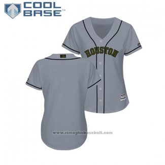 Maglia Baseball Donna Astros 2018 Memorial Day Cool Base Grigio