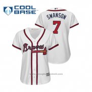 Maglia Baseball Donna Atlanta Braves Dansby Swanson Cool Base Home 2019 Bianco