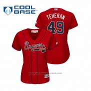 Maglia Baseball Donna Atlanta Braves Julio Teheran Cool Base Alternato 2019 Rosso