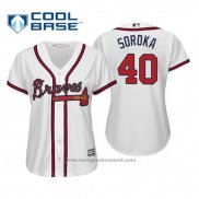 Maglia Baseball Donna Atlanta Braves Mike Soroka Cool Base Home 2019 Bianco