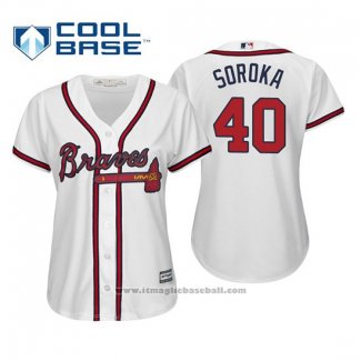 Maglia Baseball Donna Atlanta Braves Mike Soroka Cool Base Home 2019 Bianco