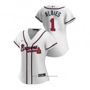 Maglia Baseball Donna Atlanta Braves Ozzie Albies 2020 Replica Home Bianco