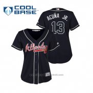 Maglia Baseball Donna Atlanta Braves Ronald Acuna Jr. Cool Base Alternato 2019 Blu