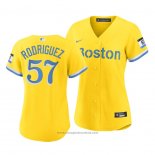 Maglia Baseball Donna Boston Red Sox Eduardo Rodriguez 2021 City Connect Replica Or