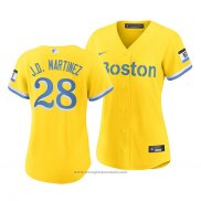 Maglia Baseball Donna Boston Red Sox J.d. Martinez 2020 Replica Alternato Rosso