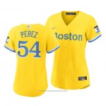 Maglia Baseball Donna Boston Red Sox Martin Perez 2021 City Connect Replica Or