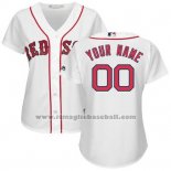 Maglia Baseball Donna Boston Red Sox Personalizzate Bianco