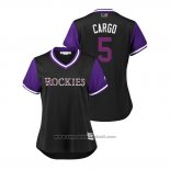 Maglia Baseball Donna Colorado Rockies Carlos Gonzalez 2018 LLWS Players Weekend Cargo Nero
