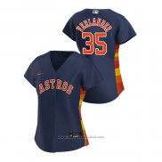 Maglia Baseball Donna Houston Astros Justin Verlander 2020 Replica Alternato Blu