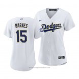 Maglia Baseball Donna Los Angeles Dodgers Austin Barnes 2021 Gold Program Replica Bianco