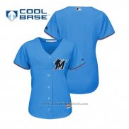 Maglia Baseball Donna Miami Marlins Cool Base Personalizzate 2019 Blu