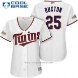 Maglia Baseball Donna Minnesota Twins 2017 Postseason Byron Buxton Bianco Cool Base