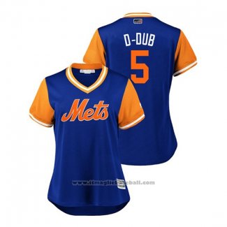 Maglia Baseball Donna New York Mets David Wright 2018 LLWS Players Weekend D Dub Blu