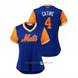 Maglia Baseball Donna New York Mets Wilmer Flores 2018 LLWS Players Weekend Catire Blu