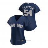 Maglia Baseball Donna New York Yankees Aroldis Chapman 2020 Replica Alternato Blu