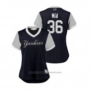 Maglia Baseball Donna New York Yankees Lance Lynn 2018 LLWS Players Weekend Mia Blu