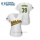 Maglia Baseball Donna Oakland Athletics Blake Treinen 2019 Postseason Cool Base Bianco