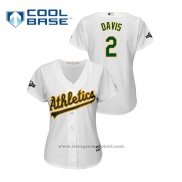 Maglia Baseball Donna Oakland Athletics Khris Davis 2019 Postseason Cool Base Bianco