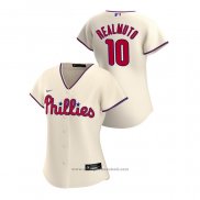 Maglia Baseball Donna Philadelphia Phillies J.t. Realmuto 2020 Replica Alternato Crema