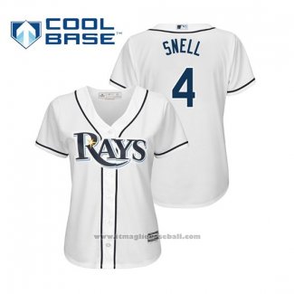 Maglia Baseball Donna Tampa Bay Rays Blake Snell Cool Base Home 2019 Bianco