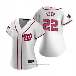 Maglia Baseball Donna Washington Nationals Juan Soto Replica Bianco