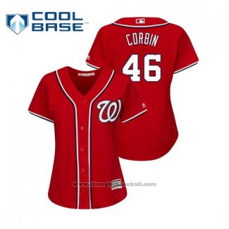 Maglia Baseball Donna Washington Nationals Patrick Corbin Cool Base Alternato Rosso