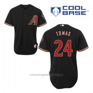 Maglia Baseball Uomo Arizona Diamondbacks 24 Yasmany Tomas Nero Alternato Cool Base